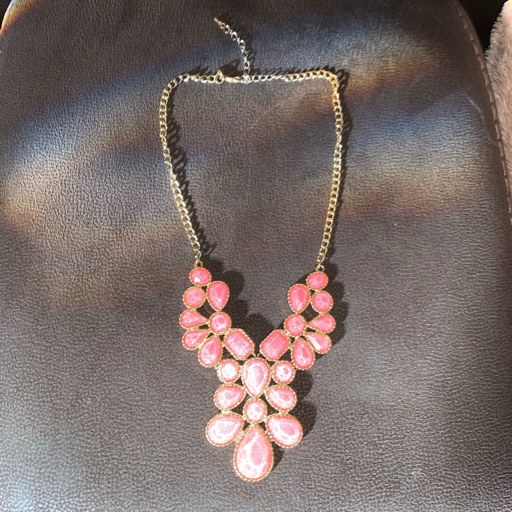 Pink and gold necklace